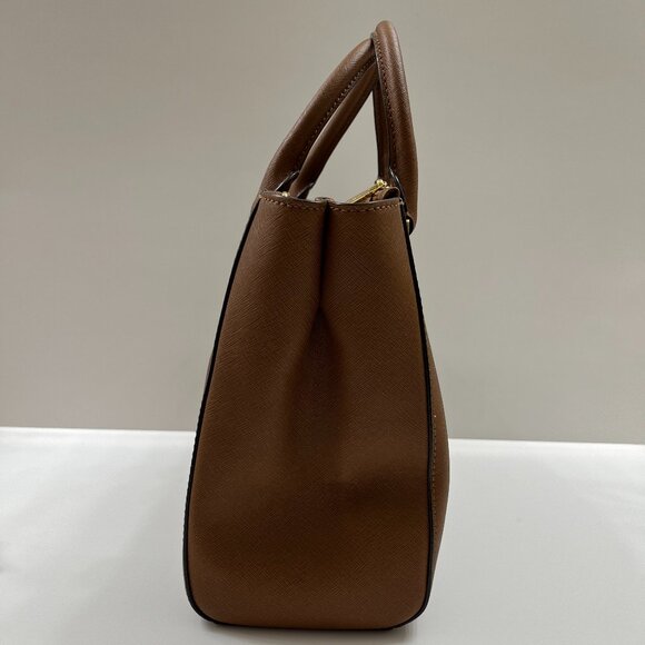 Michael Kors Kellen Medium Leather Satchel Brown - NWT - Picture 9 of 15